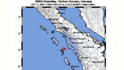 Gempa M 5,1 di Nias Selatan Akibat Subduksi Lempeng