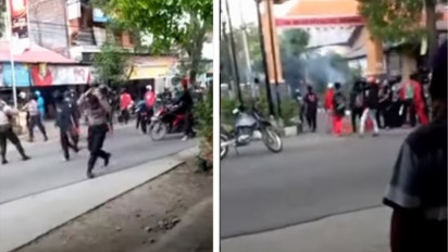Viral Video Ratusan Massa Perguruan Silat Terlibat Bentrokan dengan Warga Hingga Blokade Jalan di Lamongan