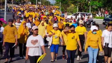 Ribuan Kader dan Simpatisan Golkar Ramaikan Jalan Sehat di Jombang