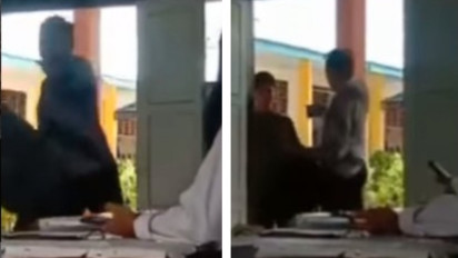 Viral Video Seorang Guru SMA Lakukan Tindak Kekerasan dengan Memukul dan Tendang Muridnya di Depan Kelas