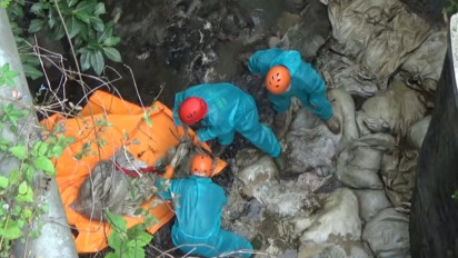 Puluhan Karung Bangkai Ayam Ditemukan Warga di Sungai Jurang Gunting Salatiga