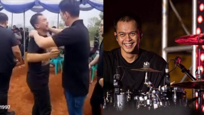 Additional Drummer Noah Menangis Terisak-isak, Rio Alief Peluk Ifan Seventeen di Makam Istrinya
