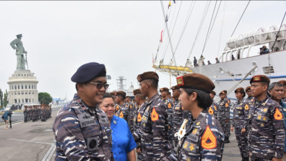 Akhiri Misi Diplomasi 91 Hari di Pasifik, KRI Bima Suci Tiba di Koarmada II Surabaya