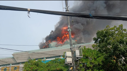 Kubah Jakarta Islamic Centre di Jakarta Utara Kebakaran, Ternyata Ini Penyebabnya