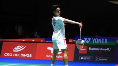 Hasil Denmark Open 2022: Ginting Tak Berdaya Jumpa Peringkat 8 Dunia