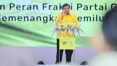 Teriakan Airlangga Presiden Menggema di Tasyakuran HUT ke-58 Partai Golkar