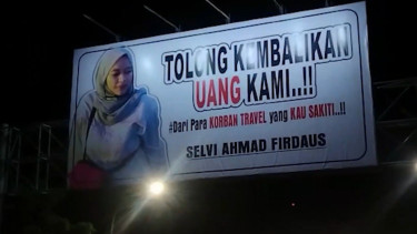 Enggan Membayar Ganti Rugi, Korban Menagih Hutang Lewat Baliho