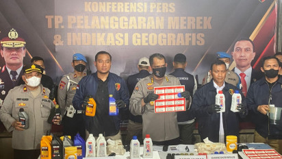Polisi Bongkar 3 Tempat Produksi Oli Palsu Beromzet Belasan Miliar di Semarang