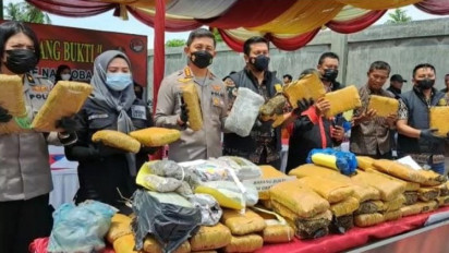 Selama Dua Bulan, Satres Narkoba Polrestabes Medan Ungkap 84 Kg Narkotika Jenis Ganja Kering