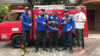 Masuk Rumah Warga, Biawak dan Musang Dievakuasi Tim Damkar Pemkot Yogyakarta