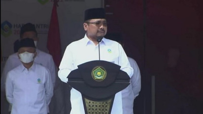 Peringatan Hari Santri, Menag Yagut Ajak Bela Agama