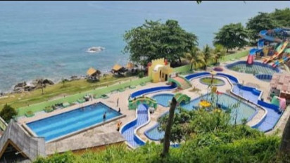 Murah dan Terjangkau, Menikmati Sensasi Deburan Ombak di Tepi Pantai Krakatau Kahai Beach Lampung Selatan