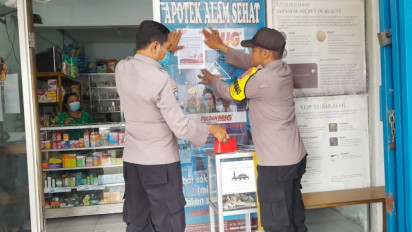 Larangan Penggunaan Obat Sirop Sementara, Polisi di Tangerang Sebar Pamflet dan Stiker