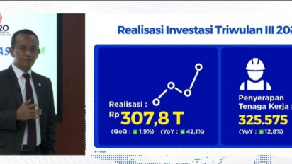 Realisasi Investasi Triwulan III-2022 Rp307,8 Triliun, Terbesar dari PMA