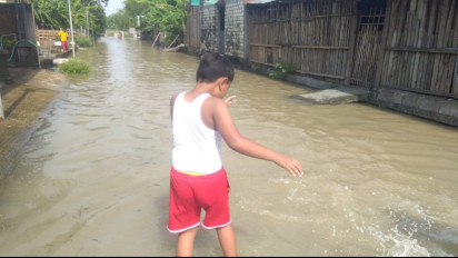 Kali Lamong Meluap, 3 Desa di Balongpanggang Gresik Mulai Terendam Banjir