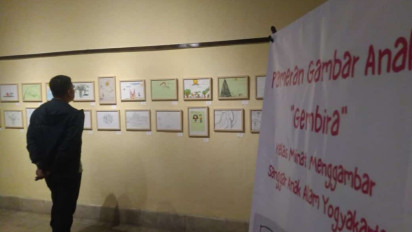 72 Karya Anak "Gembira" Dipamerkan di Kumpeni Art Space Yogyakarta