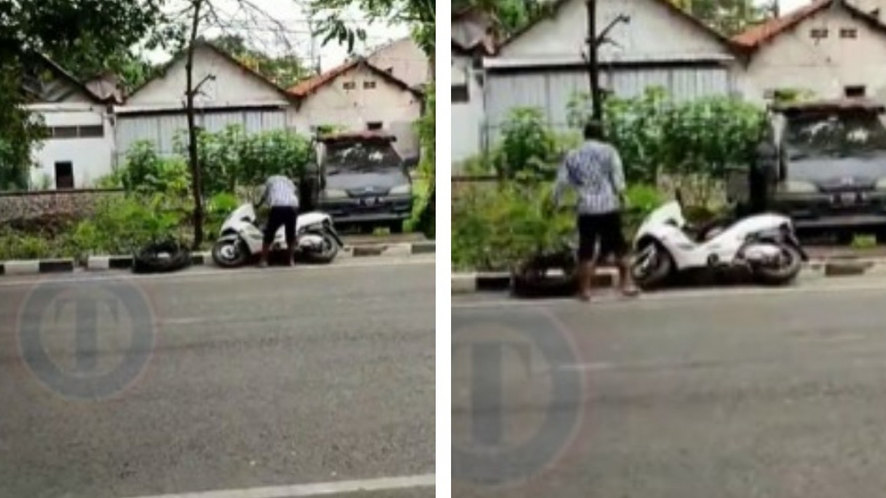 Viral! Tertangkap Basah saat Curi Kabel Telepon PT KAI, Seorang Pria Ancam Warga yang Rekam Aksinya
            - galeri foto