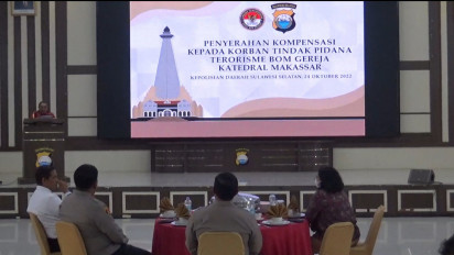 Pemerintah Melalui LPSK Serahkan Kompensasi Senilai Rp1,727 Miliar Kepada 19 Korban Bom Gereja Katedral di Makassar