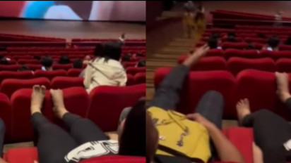 Bikin Geram! Viral Pasangan Sejoli Mengangkat Kaki ke Kursi Bioskop Pengunjung Lain, Netizen: Wow Primitif!
