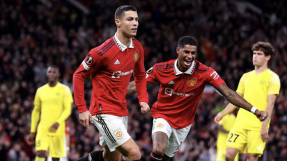 Cristiano Ronaldo Cetak Gol, MU Amankan Posisi di Dua Teratas Liga Europa