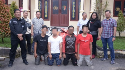 Polisi Bekuk 4 Pemalak Sopir Truk di Kota Langsa Aceh