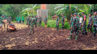 Dukung Program Ketahanan Pangan, Prajurit TNI di Selayar Buka Lahan Pertanian