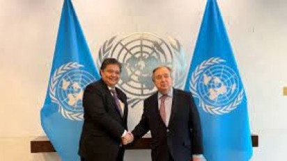 Bahas Geopolitik dan Krisis Global, Menko Perekonomian Airlangga Hartarto Bertemu Sekjen PBB Antonio Guterres di Markas PBB