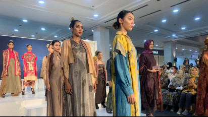 Puluhan Kain Ecoprint Dipamerkan di Pusat Perbelanjaan Yogyakarta