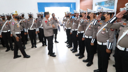 Polda Sulsel Lepas 100 Personil Ditlantas BKO Pengamanan G20 Bali
