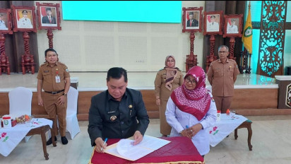 Pemkab Kotim Hibahkan Dana untuk Kesuksesan Pemilu Serentak 2024