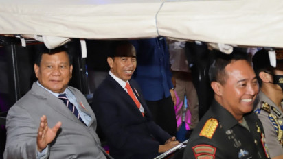 Momen Presiden Jokowi, Menhan, Panglima TNI dan Kapolri Datang Beriringan Meriahkan Gelaran Indo Defence 2022