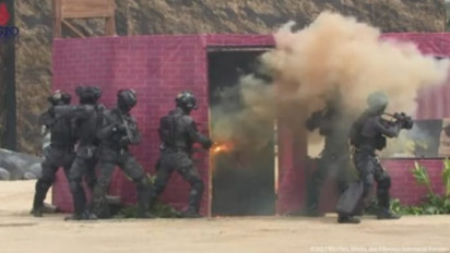 Kopassus Pamer Atraksi Cara Tangani Serangan Teroris di Indo Defence 2022