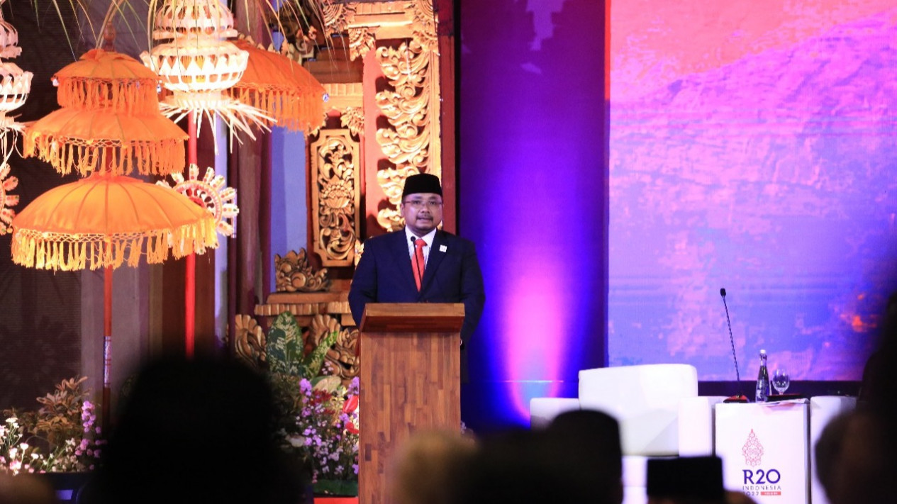 Pidato di R20, Menag Yaqut Sebut Indonesia Terbukti Tangguh Hadapi Masalah Global
            - galeri foto