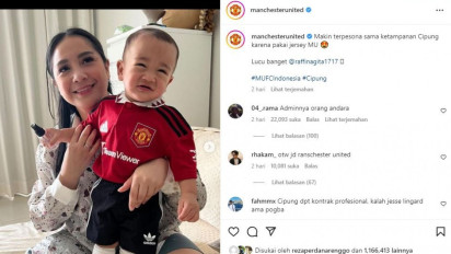Nah Loh! Instagram Manchester United Unggah Foto Nagita dan Cipung