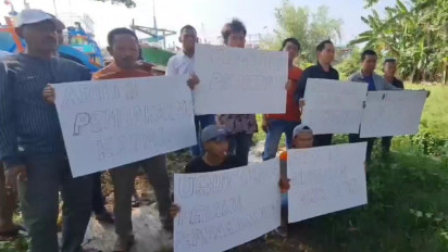 Kapal Nelayan Juwana Dibakar di Kalbar, Puluhan di Juwana Gelar Aksi Tuntut Pelaku Ditangkap