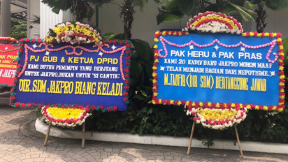 Pj Gubernur DKI Heru Budi Sebut 3 Karangan Bunga Permintaan Tolong JakPro dari Praktek Nepotisme Adalah Hal Biasa
