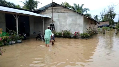 Banjir di Langkat Meluas di 4 Kecamatan, Ketinggian Air Mencapai 50 Cm