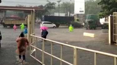 Diterjang Hujan Badai, Kota Semarang Dilanda Banjir dan Angin Ribut