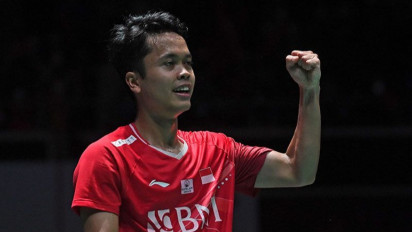Ginting Bungkam Mantan Juara Dunia Lewat Permainan Agresif Hylo Open 2022
