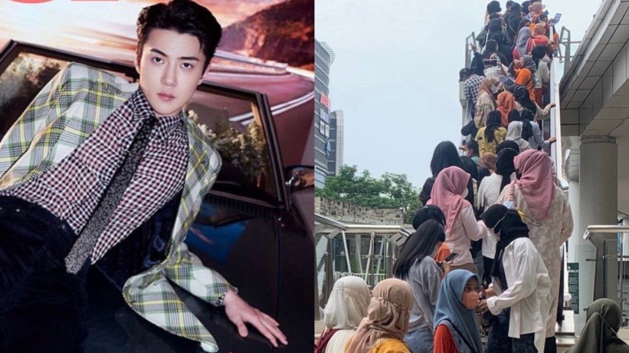 Acara Mulai Siang, Fans Sudah Padati Area Mall dari Pagi untuk Acara Whitelab x Sehun
            - galeri foto