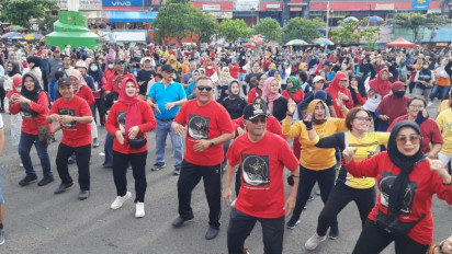 Peringati HKN, Dinkes Boyolali Gelar Senam Sehat dan Aksi Bergizi