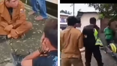 Viral Video Sejumlah Warga Amankan Dua Orang Pria asal Jambi yang Berbuat Mesum di Toilet Masjid