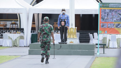 Kerja Bakti Kolaborasi Pemprov DKI Jakarta dengan Jajaran Pasukan TNI, Pj Gubernur Heru Tidak Hadir