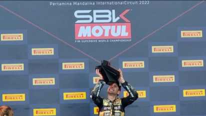 Finis di P2 Balapan Sirkuit Mandalika, Alvaro Bautista Juara Dunia WSBK 2022