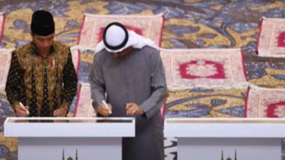 Presiden Jokowi dan Mohammed Bin Zayed Resmikan Masjid Raya di Solo