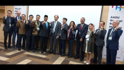 Rektor Universitas Terbuka Terpilih Kembali Sebagai Presiden AAOU Periode 2023-2025