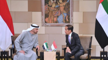 Presiden Jokowi Bertemu Presiden MBZ di Bali