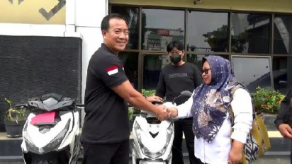 Polresta Bandar Lampung Kembalikan Sepeda Motor Dua Warga yang Sempat Hilang Dicuri