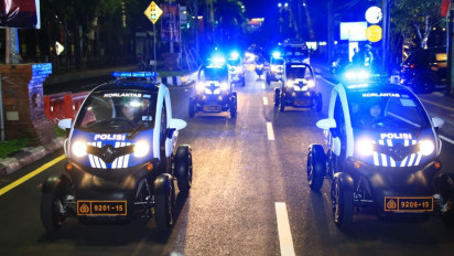Patroli Gunakan Kendaraan Listrik, Polwan dan Kowad Bersinergi Jaga Keamanan Penyelenggaraan KTT G20