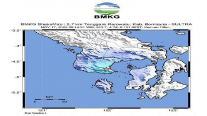 Gempa Tektonik Dangkal dengan Kedalaman 10 Kilometer Sempat Buat Panik Masyarakat Kabupaten Bombana Sulawesi Tenggara